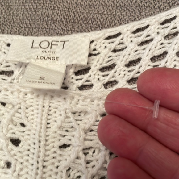 NWOT LOFT Outlet LOUNGE Crochet Top - Picture 7 of 12